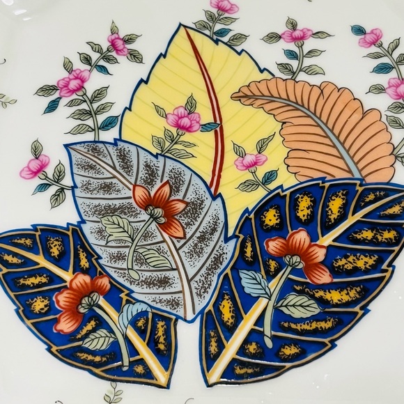 tobacco leaf china by mann Vintage Tobacco Leaf Fine China Dish By Mann Genus Nikotinia 8”